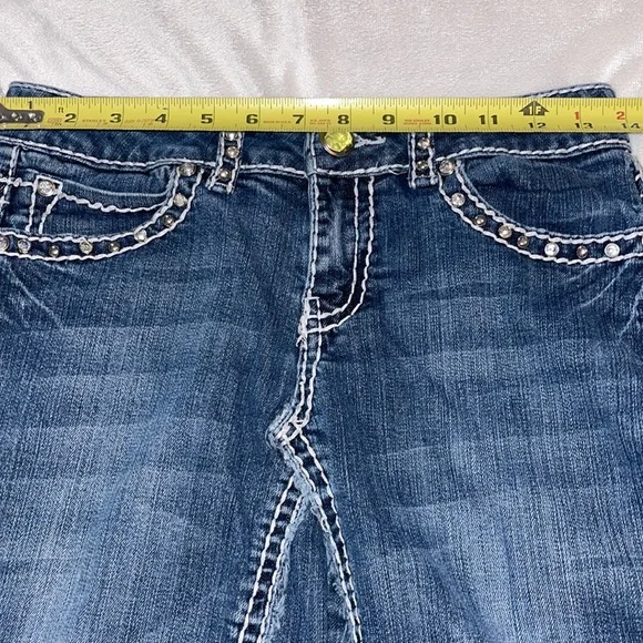 Miss Chic USA Women’s Stretch Denim w/ Big Stitch and Appliqués Size 5 - Picture 9 of 12